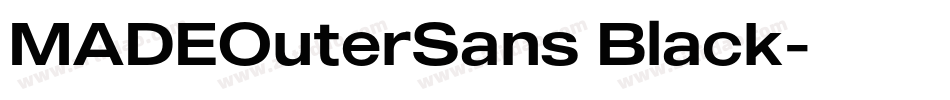 MADEOuterSans Black字体转换